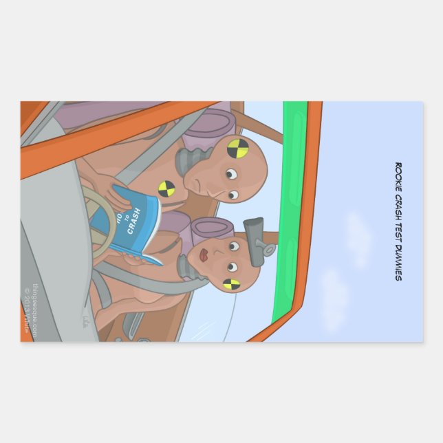 Rookie Crash Test Dummies Rectangular Sticker (Front)