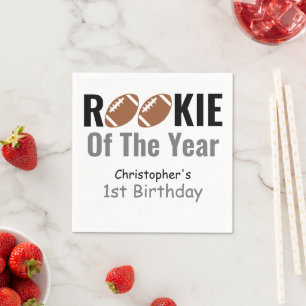 Rookie Football 1st Birthday Napkin