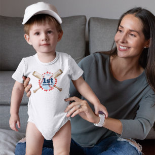 Rookie of the Year 1st Birthday Baseball  Baby Bodysuit