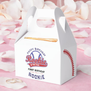 Rookie of the Year 1st birthday baseball Favour Box
