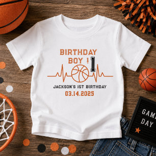 Rookie of the Year 1st Birthday Basketball Baby T-Shirt