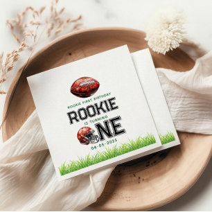  Rookie of the Year 1st Birthday Football Boy's  Napkin
