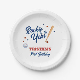Rookie Of The Year 1st Birthday  Paper Plate