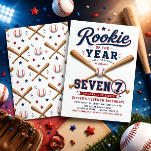 Rookie of the Year 7th Birthday Invitation