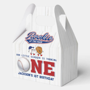 Rookie of the Year Baseball 1st Birthday Favour Box