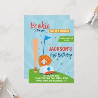 Rookie of the Year Baseball 1st Birthday Party