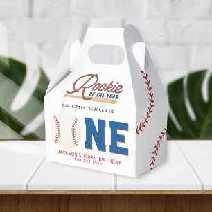 Rookie of the Year Baseball 1st Birthday Party Favour Box