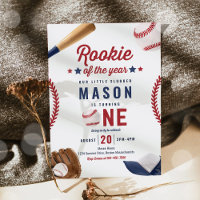Rookie Of The Year Baseball 1st Birthday Party