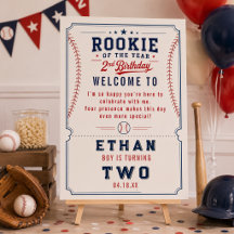 Rookie of the Year Baseball 2nd Birthday Kids