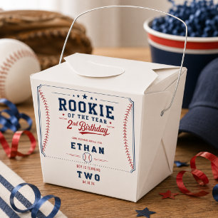 Rookie of the Year Baseball 2nd Birthday Kids  Favour Box