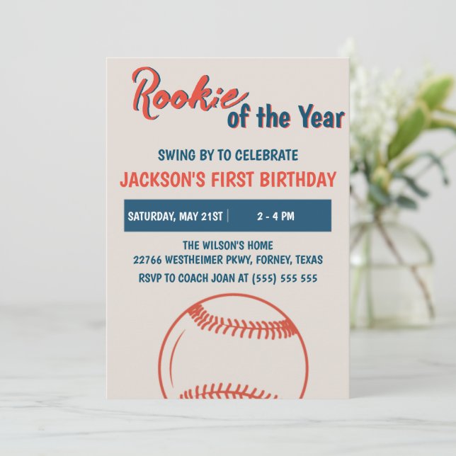 Rookie of the Year Baseball Birthday Party (Standing Front)