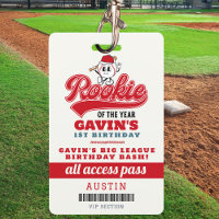 Rookie Of The Year Baseball Birthday Party Favour