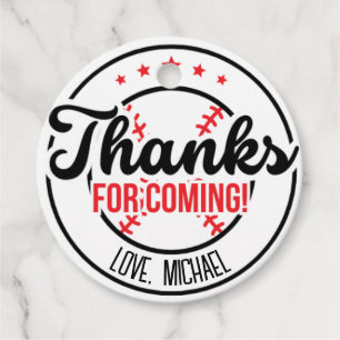 Rookie of the Year Baseball Birthday Party Favour Tags