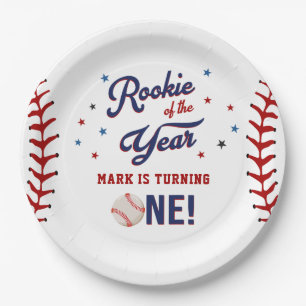 Rookie of the Year Baseball Birthday Party Paper Plate