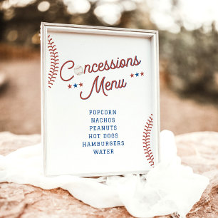Rookie of the Year Baseball Concession Stand Sign
