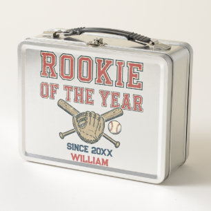 Rookie of the Year Baseball Metal Lunch Box
