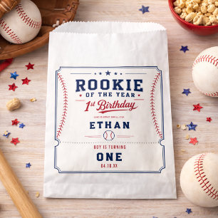 Rookie of the Year Baseball Ticket 1st Birthday Favour Bags