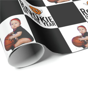 Rookie Of The Year Basketball Birthday Customised Wrapping Paper