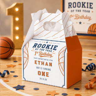 Rookie of the Year Basketball Ticket 1st Birthday Favour Box