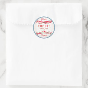 Rookie of the year Birthday Favour Classic Round Sticker