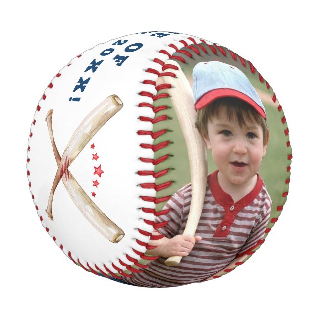 Rookie of the Year Birthday Keepsake Baseball  (Angled)