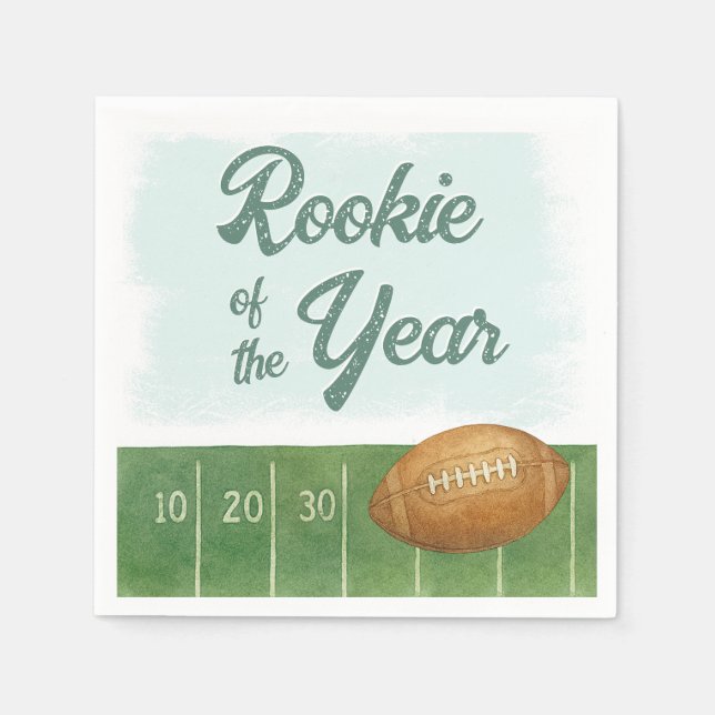 Rookie of the Year Football  Napkin (Front)