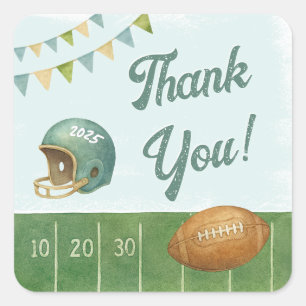 Rookie of the Year Football  Square Sticker