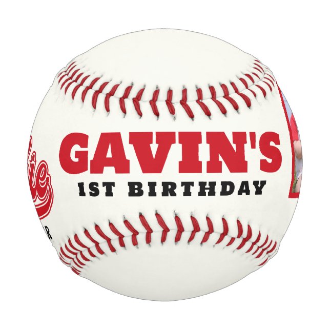 Rookie Of The Year Personalised Photo Baseball (Front)