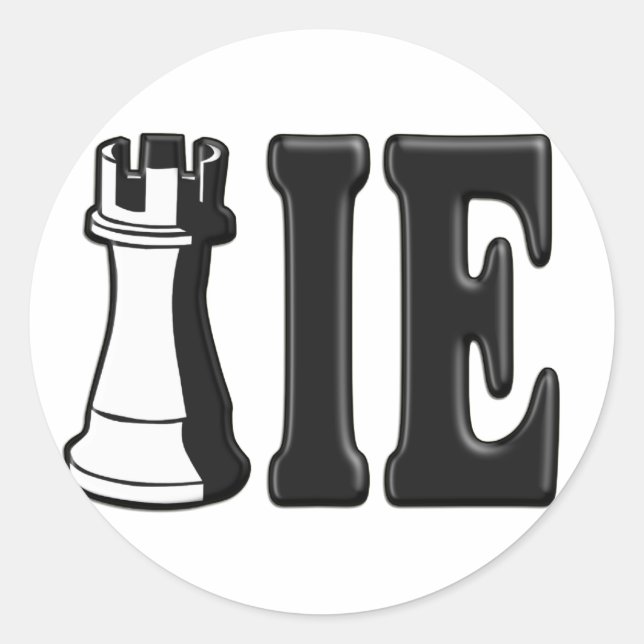 ROOKIE (Rook Chess Piece + ie) Classic Round Sticker (Front)