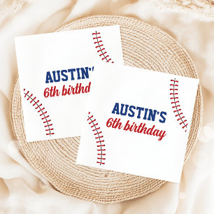 Rookie Year Baseball Birthday Napkins