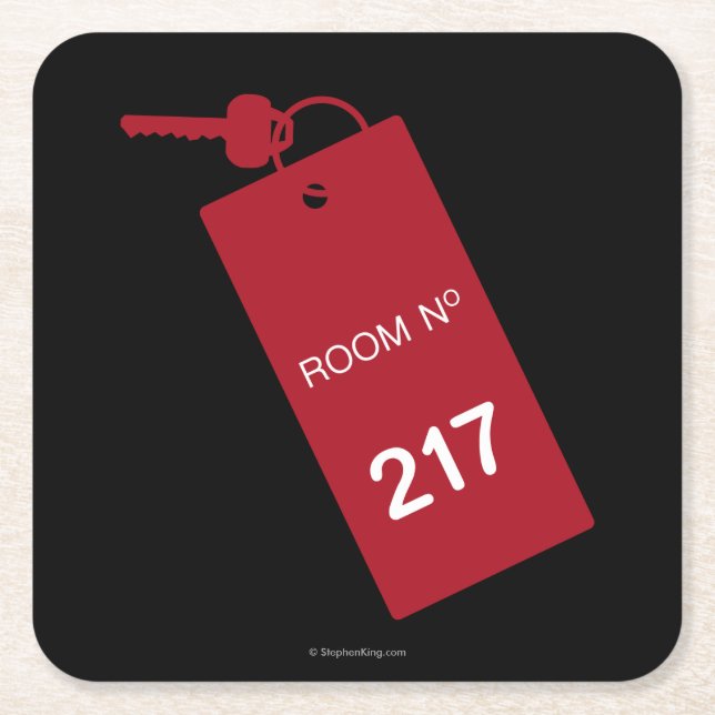 Room 217 Keys Square Paper Coaster (Front)