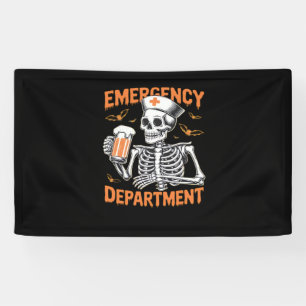 Room 2 Sided Emergency Department Halloween Nurse  Banner