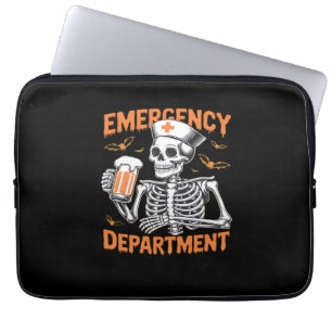 Room 2 Sided Emergency Department Halloween Nurse  Laptop Sleeve