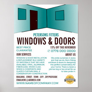 Room Design, Window & Door Fitter Company Poster