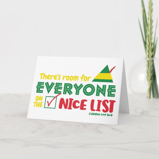Room for Everyone on the Nice List Christmas Card (Front)