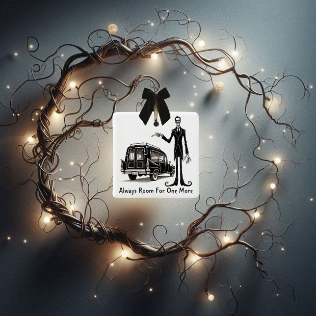 Room For One More	 Ceramic Ornament (Vine wreath, fairy lights and an additional bow makes a unique focal point for any ornament!)