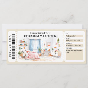 Room Makeover Gift Certificate Invitation