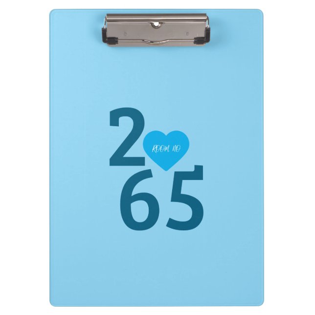 Room Number 256 in   Clipboard (Front)