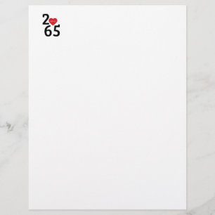 Room Number 256 in Custom Letterhead
