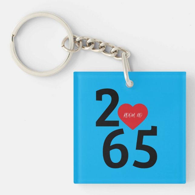 Room Number 256 in   Key Ring (Front)