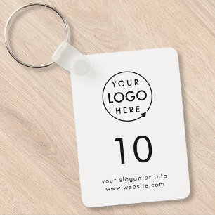 Room Number Logo Hospitality Business Modern Key Ring