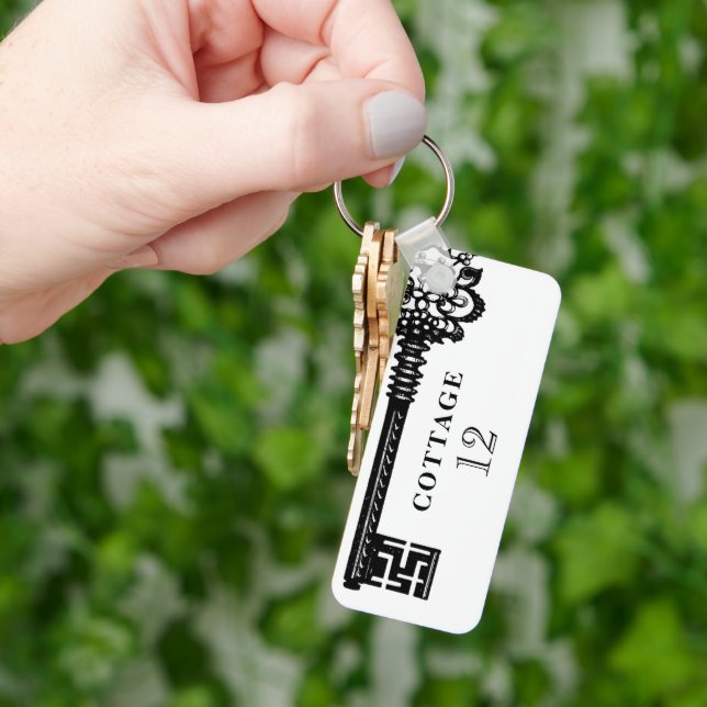 Room Number Rental Business Skeleton Key Keychain (Hand)