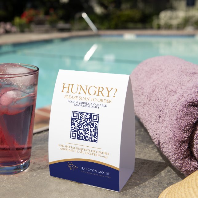 Room service food ordering Hotel Motel B&B QR code (Insitu(On Table))