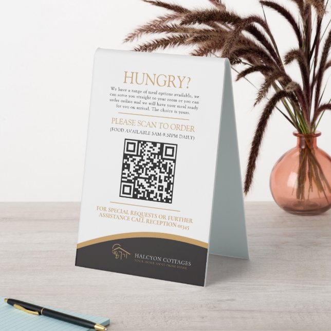 Room service food ordering hotel QR code (In SItu (Table))