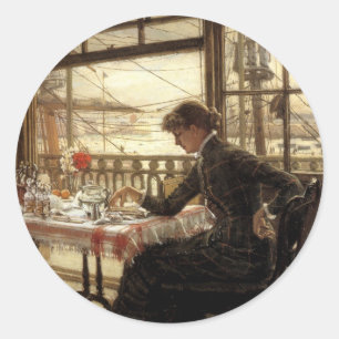 Room With a View of the Harbour Classic Round Sticker