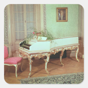 Room with the harpsichord square sticker
