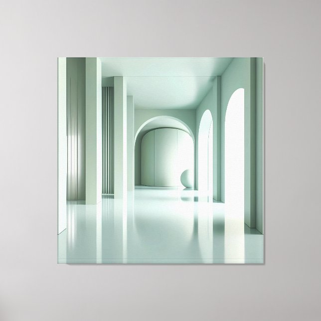 Room with Vertical Structure Wall Canvas Print (Front)