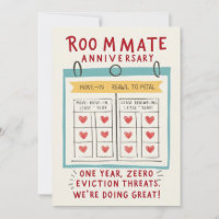 Roommate Anniversary Card