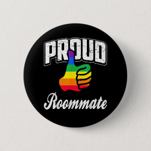 Roommate Gay Pride 6 Cm Round Badge