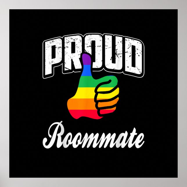  Roommate Gay Pride Poster (Front)